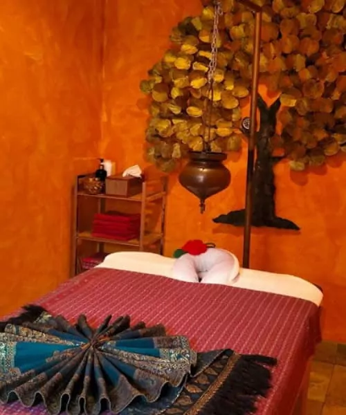 A treatment room at the Santosa spa
