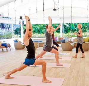 Group Yoga Lesson Santosa