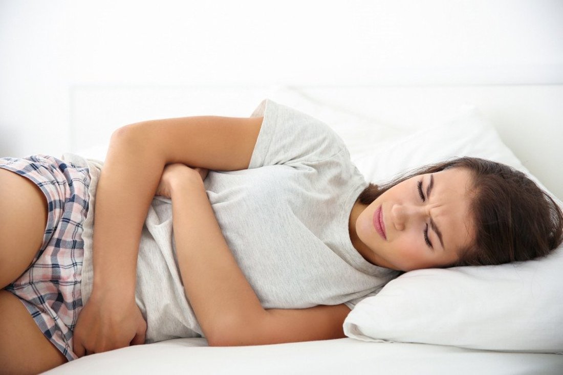 Women With Stomach Ache. Cure Candida Cleanse Detox Program Santosa Phuket