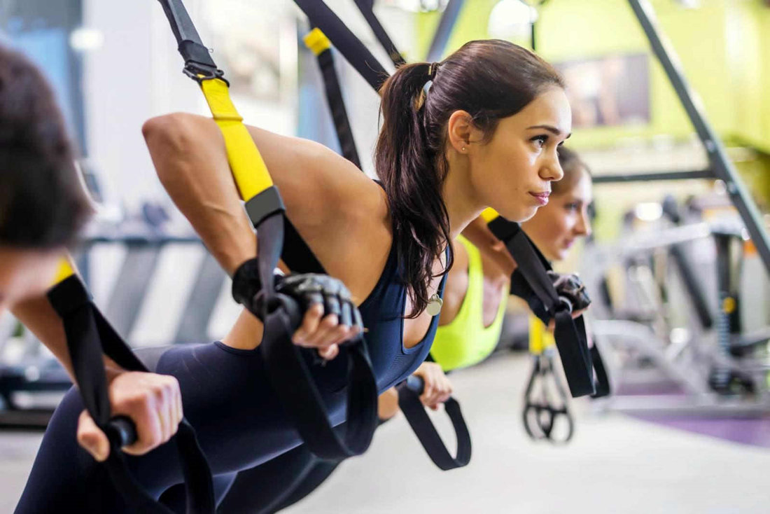 Santosa Detox Wellness Spa Phuket Women Doing Trx Training
