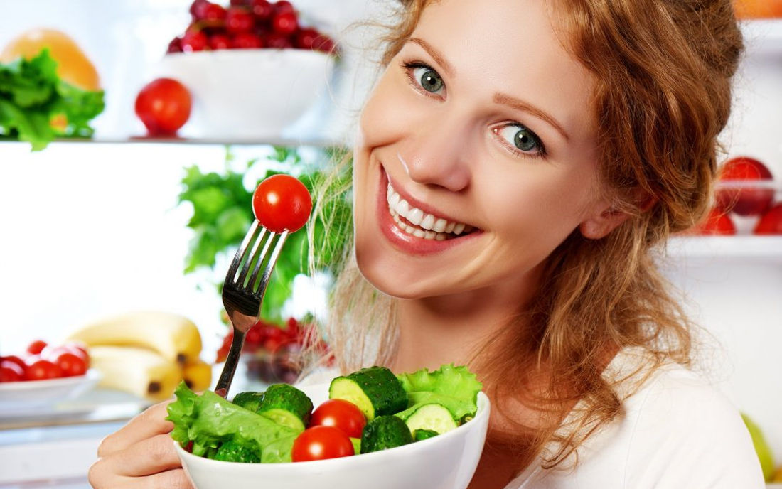 Santosa Detox Wellness Center Women Eats Fresh Mixed Salad