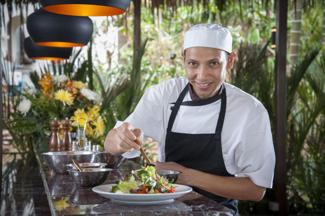 Santosa Resort Detox Wellness Spa Cook Preparing Healthy Vegan Food